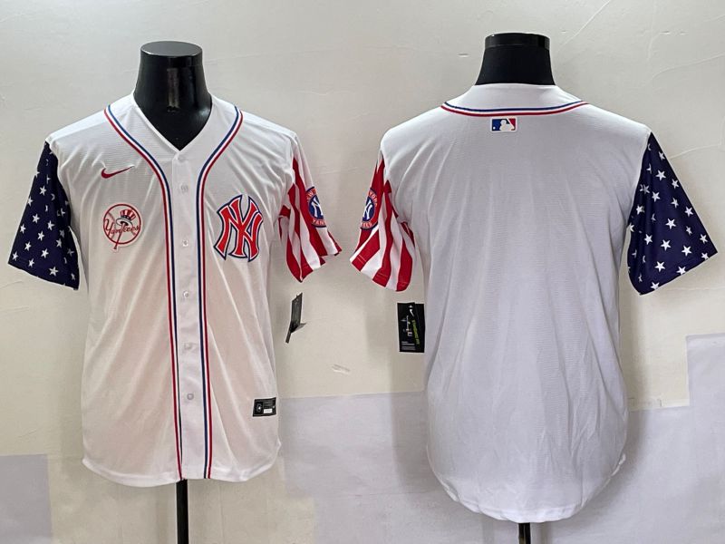 Men New York Yankees Blank White a generation of national flags Jointly Name 2025 Nike MLB Jersey style 6